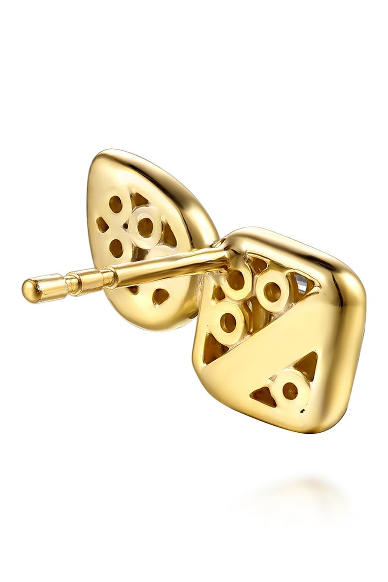 14k Gold Diamond Stud Earrings, Alternate, color, 14K YELLOW/ WHITE GOLD