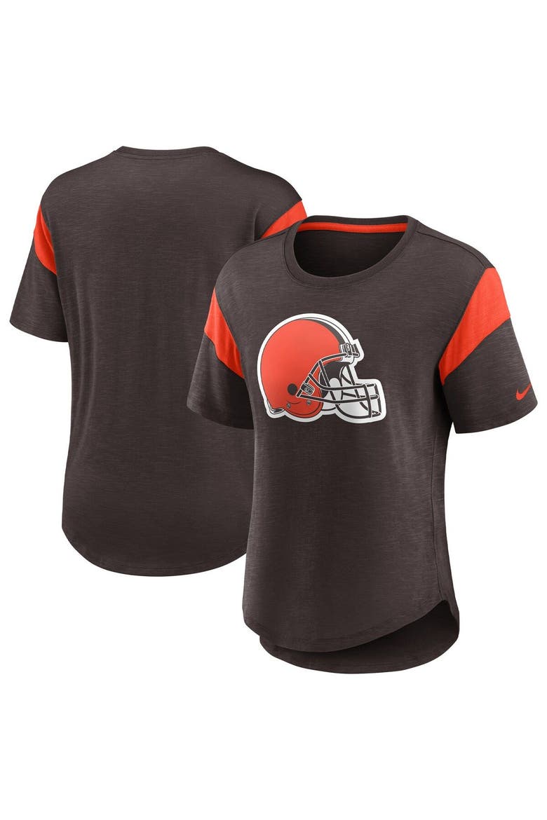 Women's Nike Brown Cleveland Browns Primary Logo Fashion Top, Main, color, Brown
