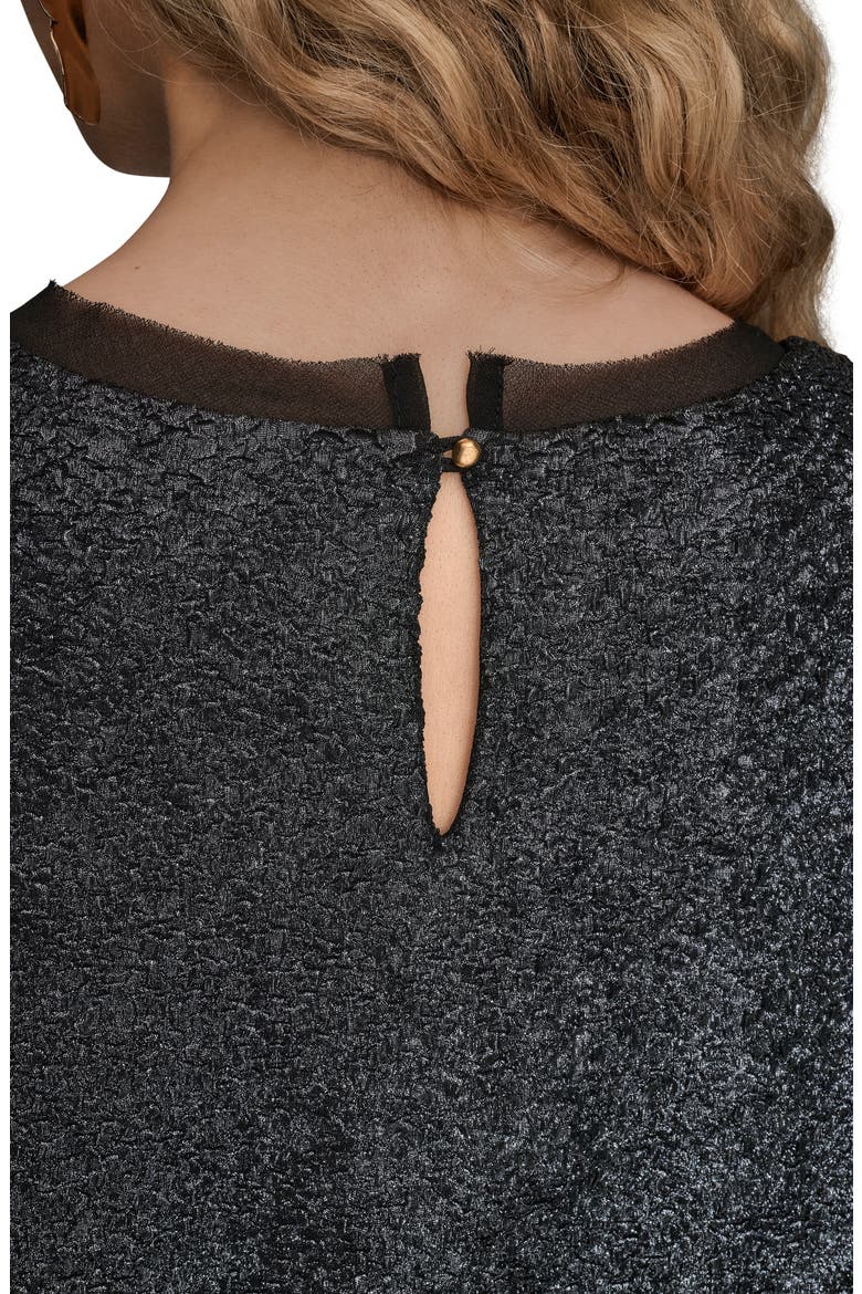 Metallic Sleeveless Top, Alternate, color, BLACK IRIDESCENT