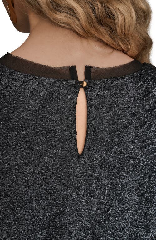 Donna Karan New York Metallic Sleeveless Top In Silver