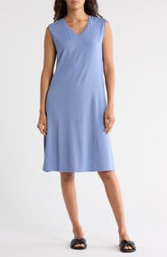 Eileen Fisher V-Neck Jersey Tank Dress
