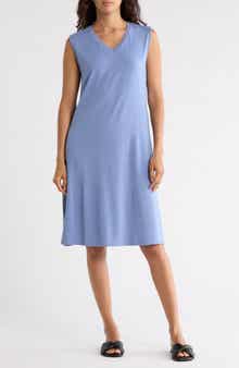 Eileen Fisher V-Neck Jersey Tank Dress