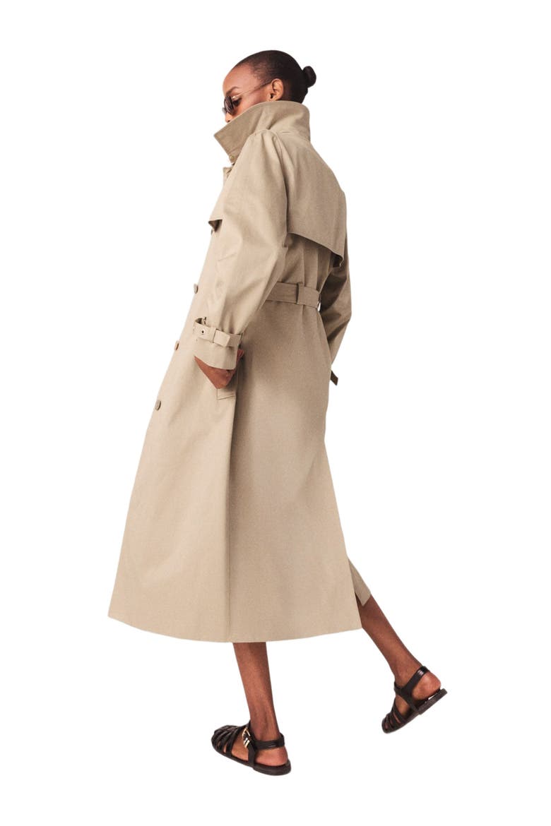 Trench with removable hood, Alternate, color, Camel