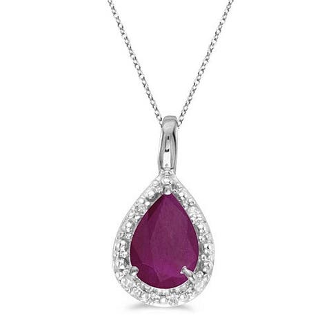 Pear Shaped Pendant Necklace