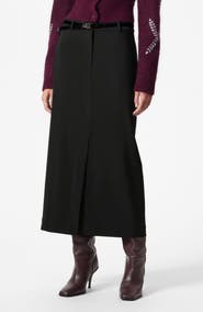 & Other Stories Wool Blend Midi Pencil Skirt
