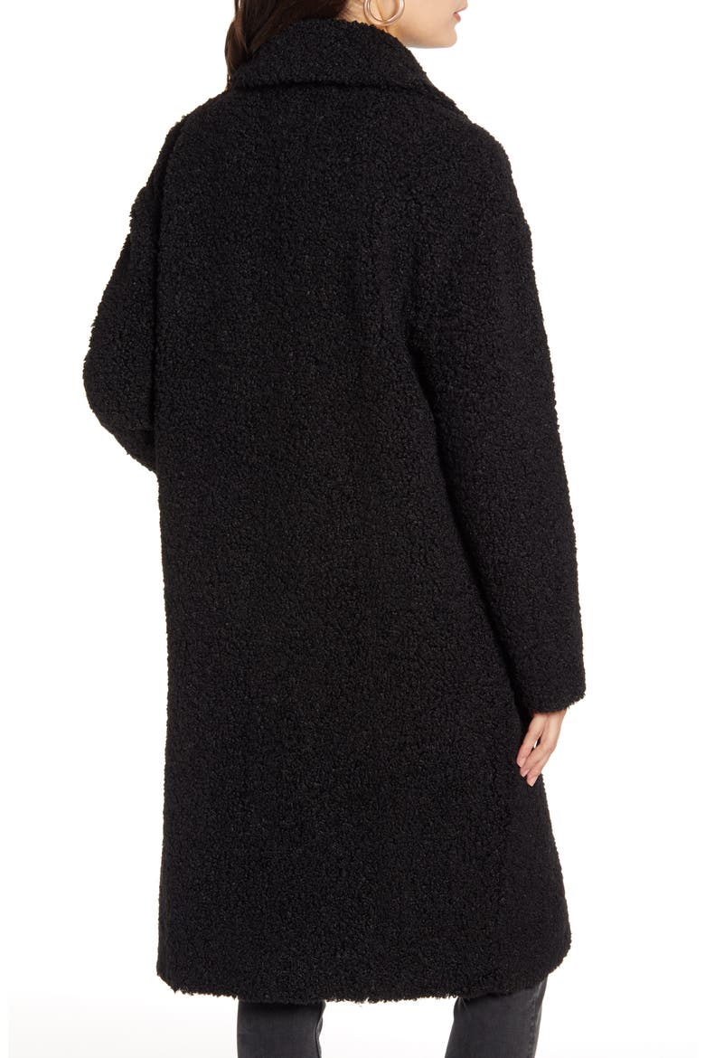 Cozy Teddy Bear Coat, Alternate, color, BLACK
