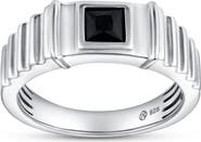 LuvMyJewelry Arashi 0.7CT Princess Cut Black Spinel Ring 925 Silver