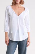 Forgotten Grace Embroidered Sleeve Peasant Top