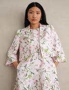 HOBBS LONDON Lana Cropped Floral Jacket