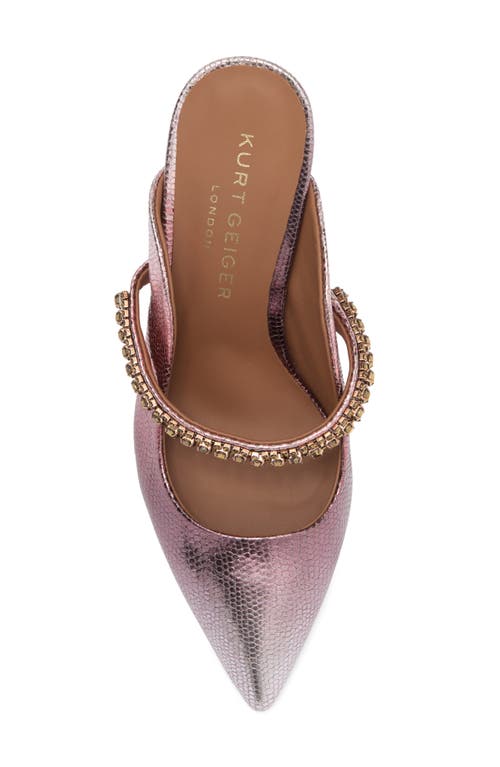 Kurt Geiger London Duke Embellished Mule Pump In Open Pink