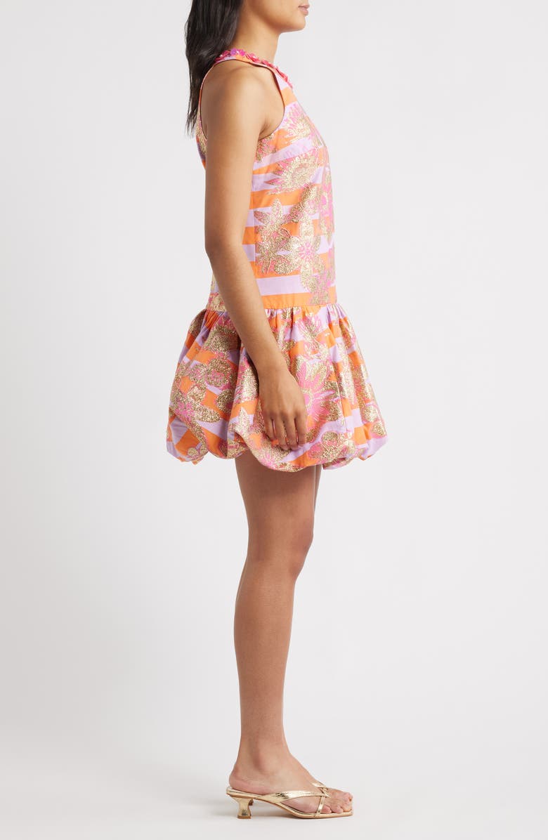 Lilly Pulitzer<sup>®</sup> Ashlynn Metallic Cotton Blend Cocktail Dress, Alternate, color, Papaya