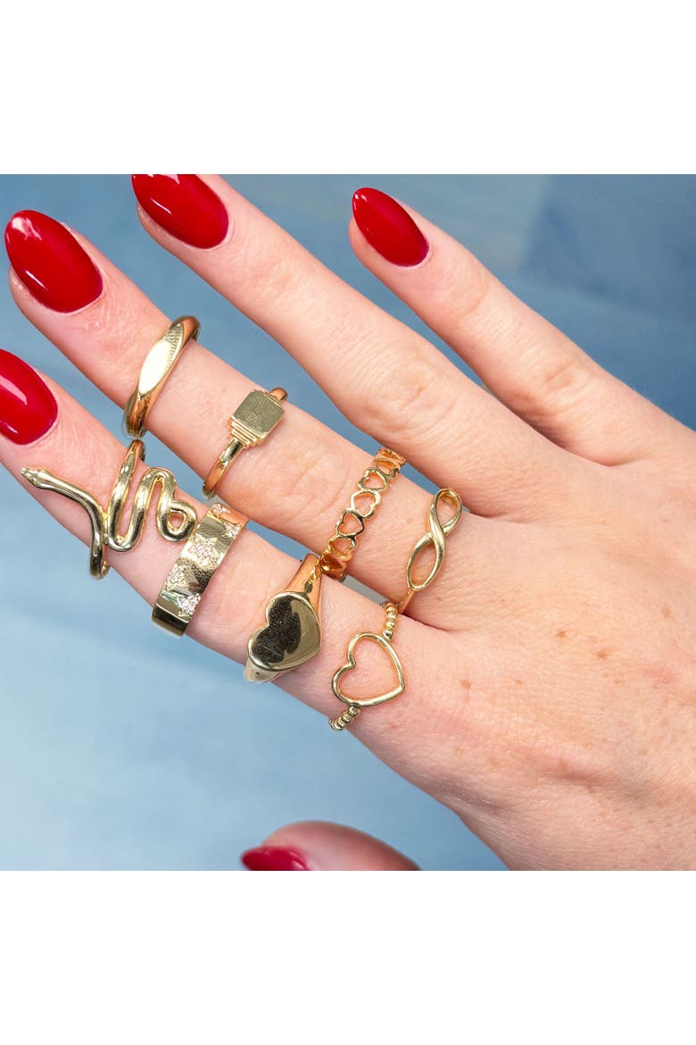 Golden Snake Ring, Alternate, color, Yellow Gold