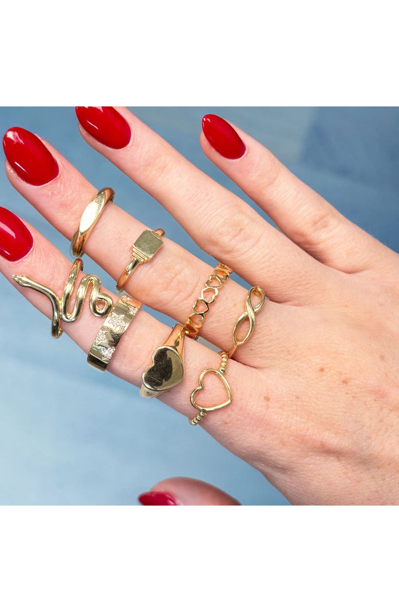 The Lovery Fine Jewelry Golden Snake Ring, Alternate, color, Yellow Gold