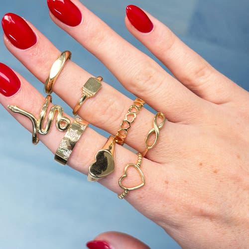 The Lovery Fine Jewelry Golden Snake Ring In Gold