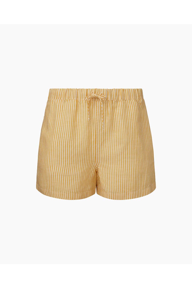 Air Linen Elastic Drawstring Short, Alternate, color, BURNT SUN/WHITE