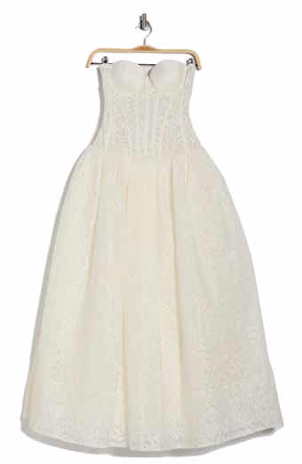 Simkhai Evangeline Strapless Bustier Lace Dress