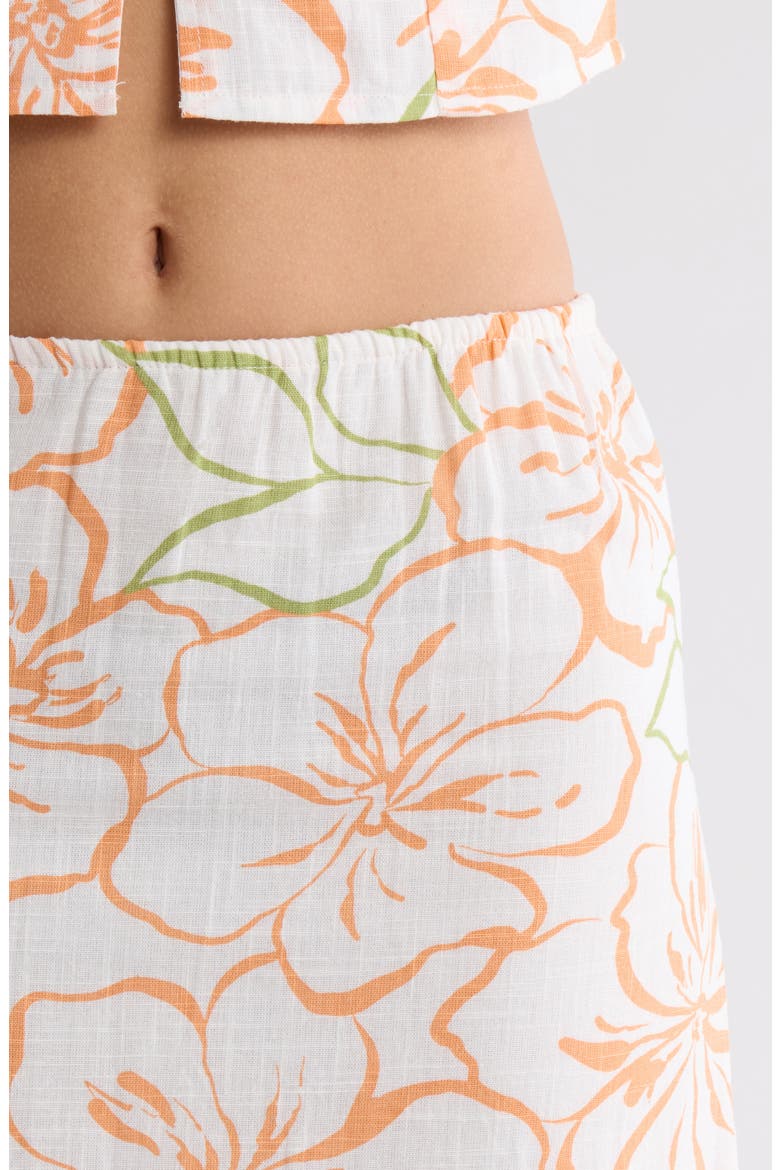 Keep It Simple Cotton Midi Skirt, Alternate, color, SALT CRYSTAL