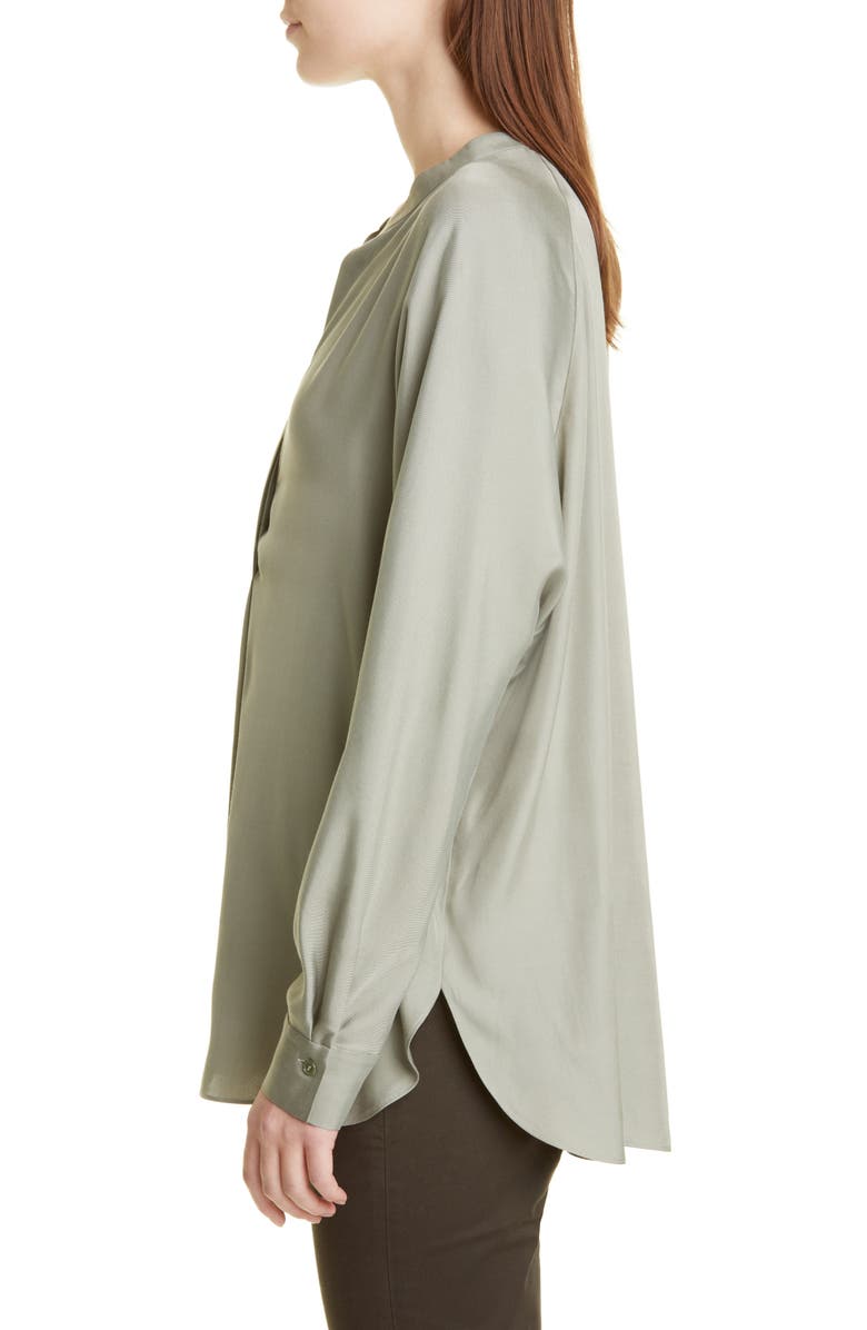 Vince Split Neck Silk Blend Tunic, Alternate, color, 