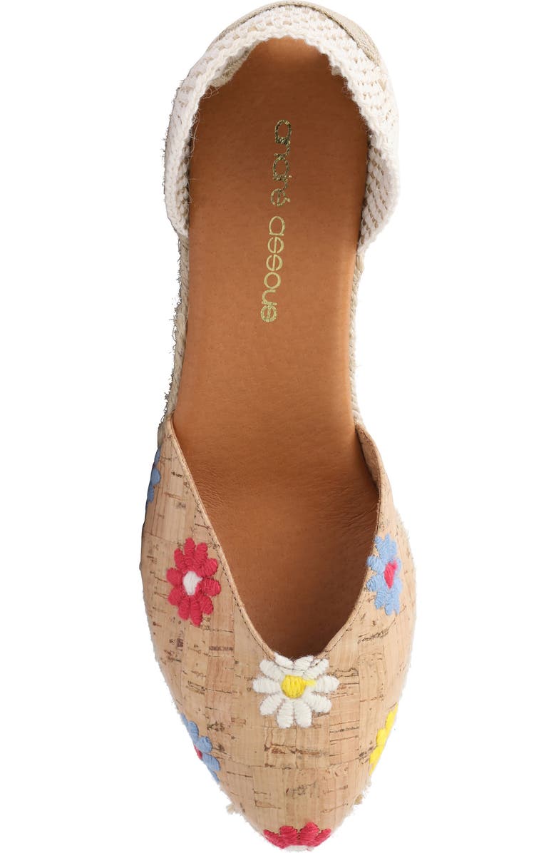 André Assous Ensley Embroidered Espadrille Wedge Sandal, Alternate, color,