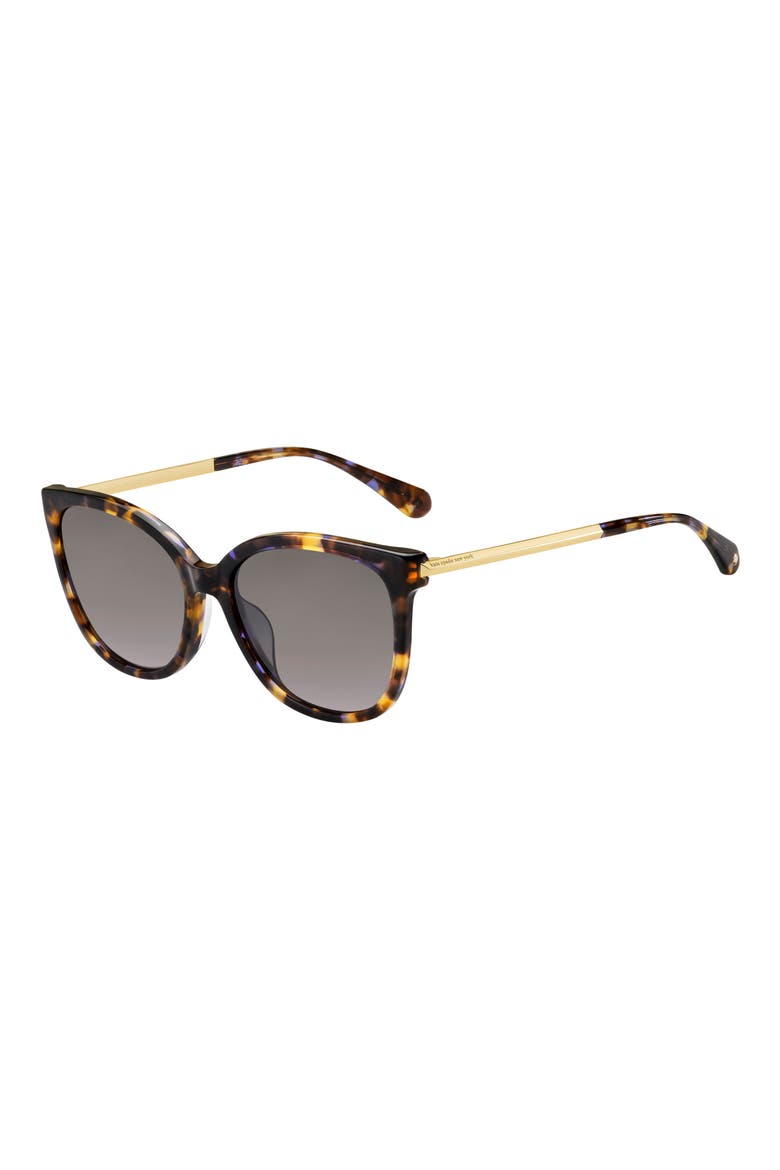 britton 55mm cat eye sunglasses, Alternate, color, BW BLUE HAVANA/ GREY SF POLAR