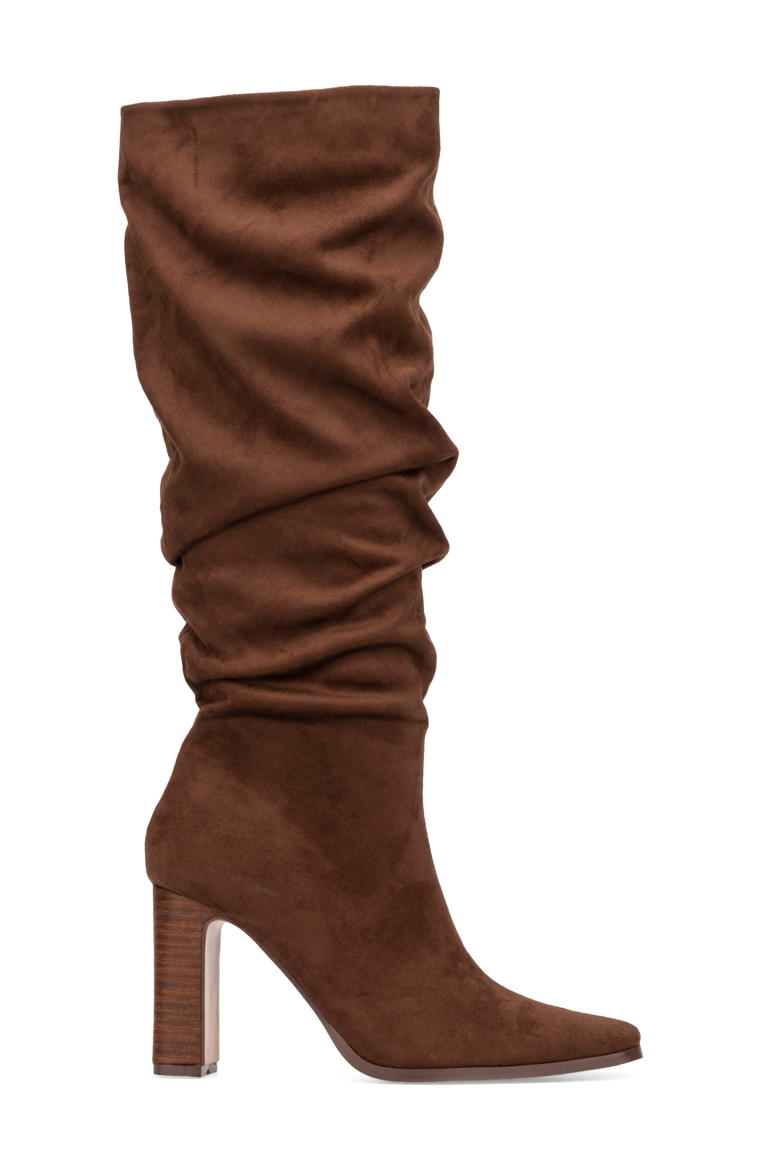 NEW YORK AND COMPANY Damaris Faux Suede Tall Boot, Alternate, color, Cognac