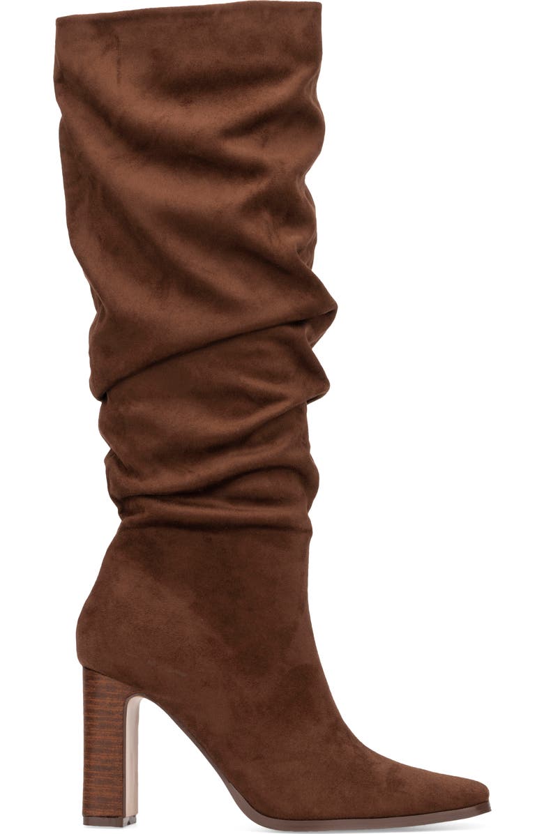 NEW YORK AND COMPANY Damaris Faux Suede Tall Boot, Alternate, color, Cognac