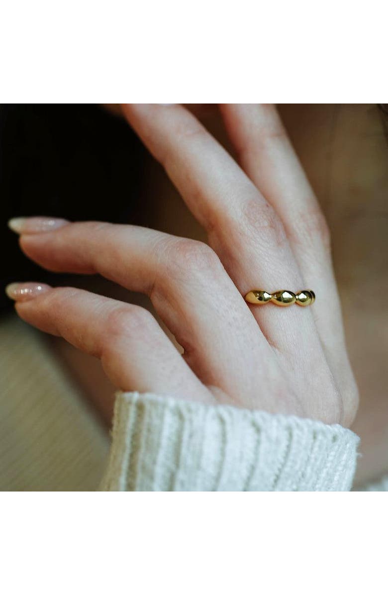 Ivy & Pearl Co. The Belvoir Beadline Ring, Alternate, color, Gold