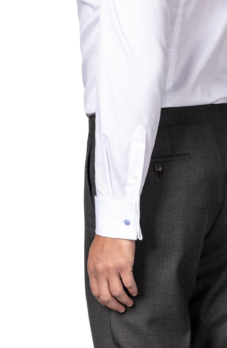 Eton Slim Fit Solid Dress Shirt, Alternate, color, White