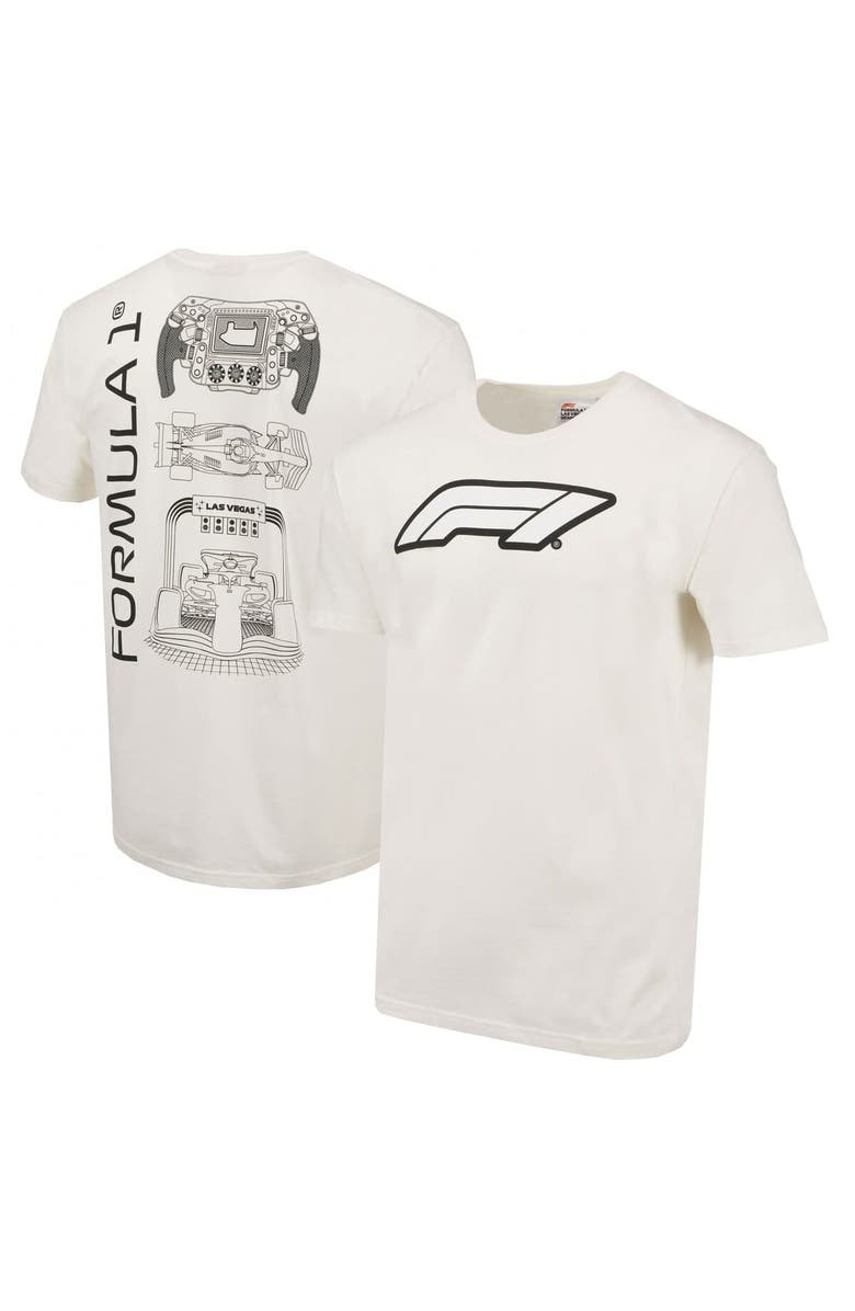 Insomniac Unisex Cream Formula 1 2024 Las Vegas Grand Prix Steering T-Shirt, Main, color, 