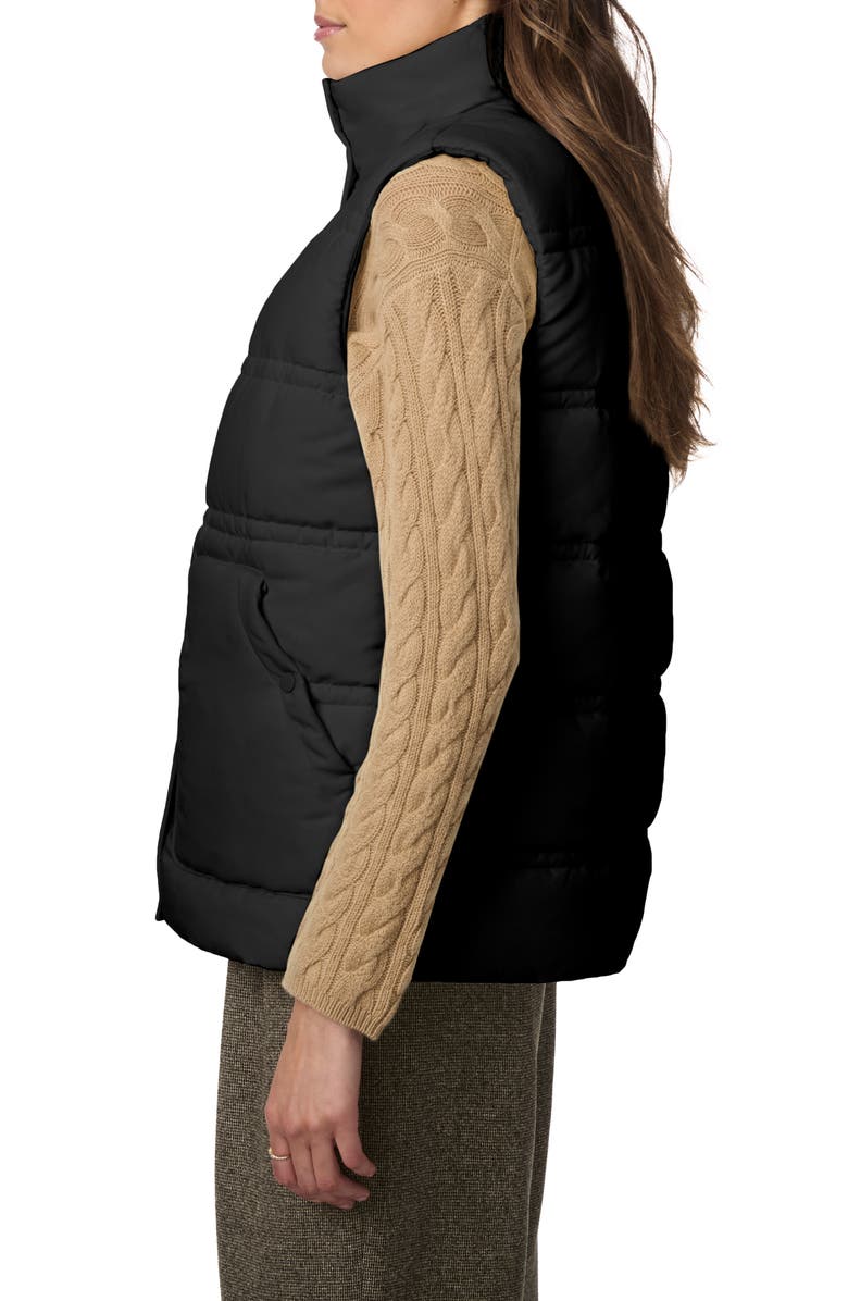 Bernardo Minimalist Double Needle Stitch Recycled Polyester Puffer Vest, Alternate, color, 