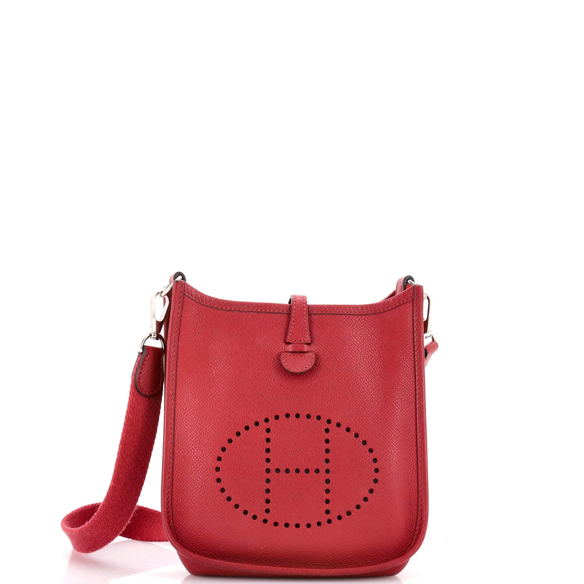 Pre-Owned Hermes Evelyne Bag Gen III Epsom TPM, Main, color, Rouge Grenat