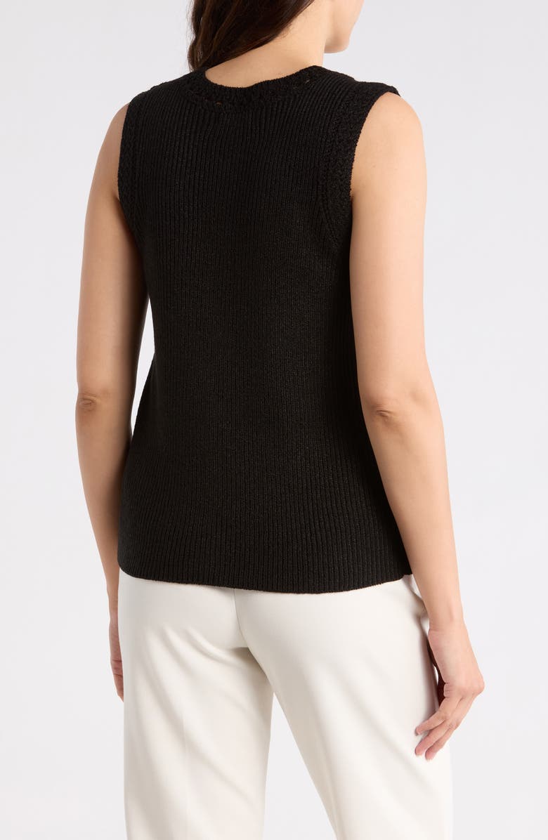 Gemma + Jane Button-Up Sweater Vest, Alternate, color, Black