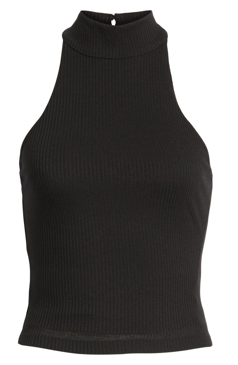 Leith Ribbed Halter Neck Top, Alternate, color, 
