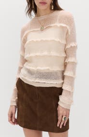 PER UNA BY M&S Sheer Ruffle Jumper
