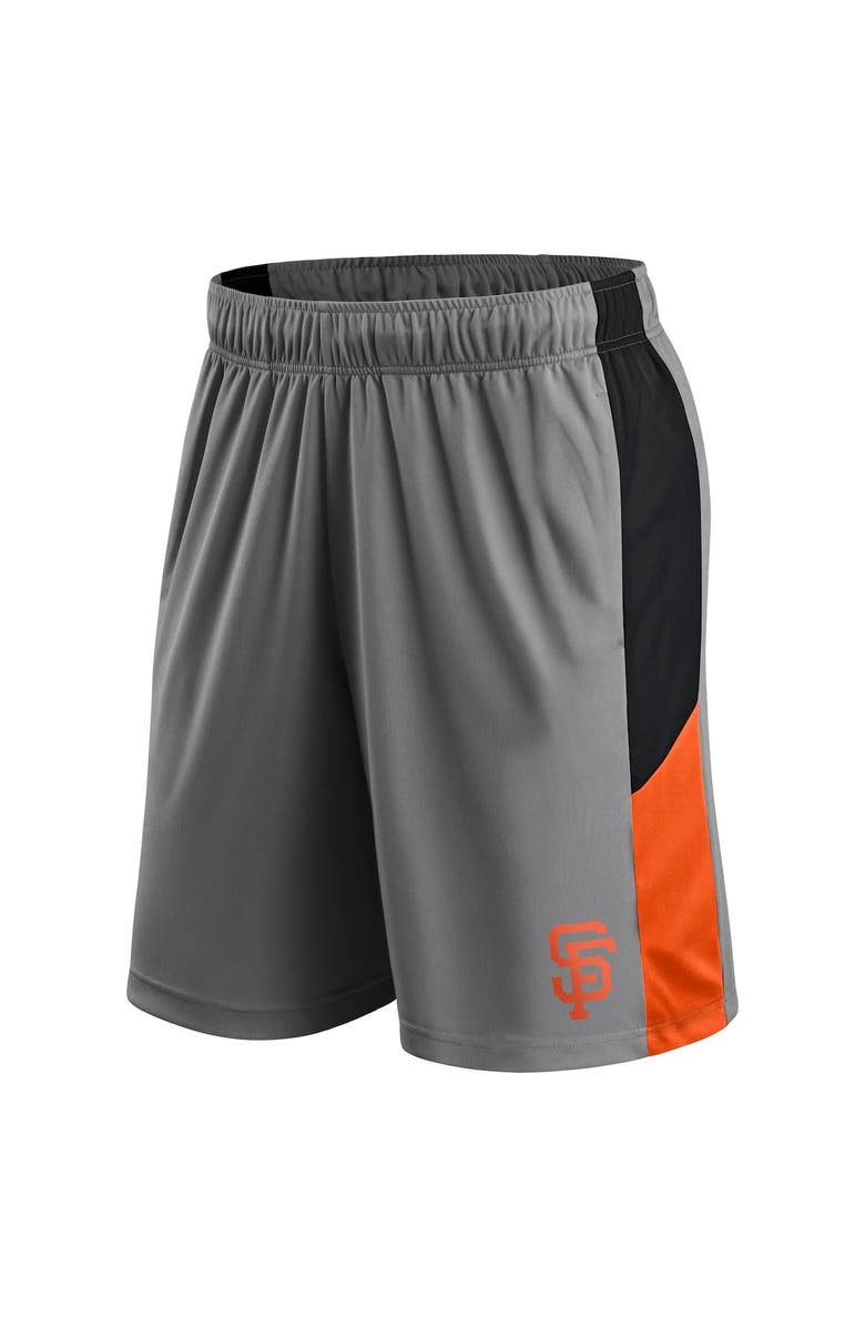 FANATICS Men's Fanatics Branded Gray/Black San Francisco Giants Champion Rush Color Block Shorts, Alternate, color, 