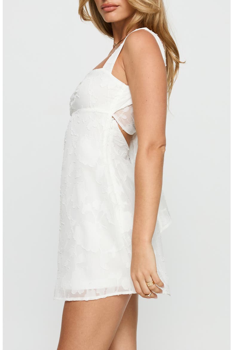 Mcbeath Floral Jacquard Minidress, Alternate, color, WHITE