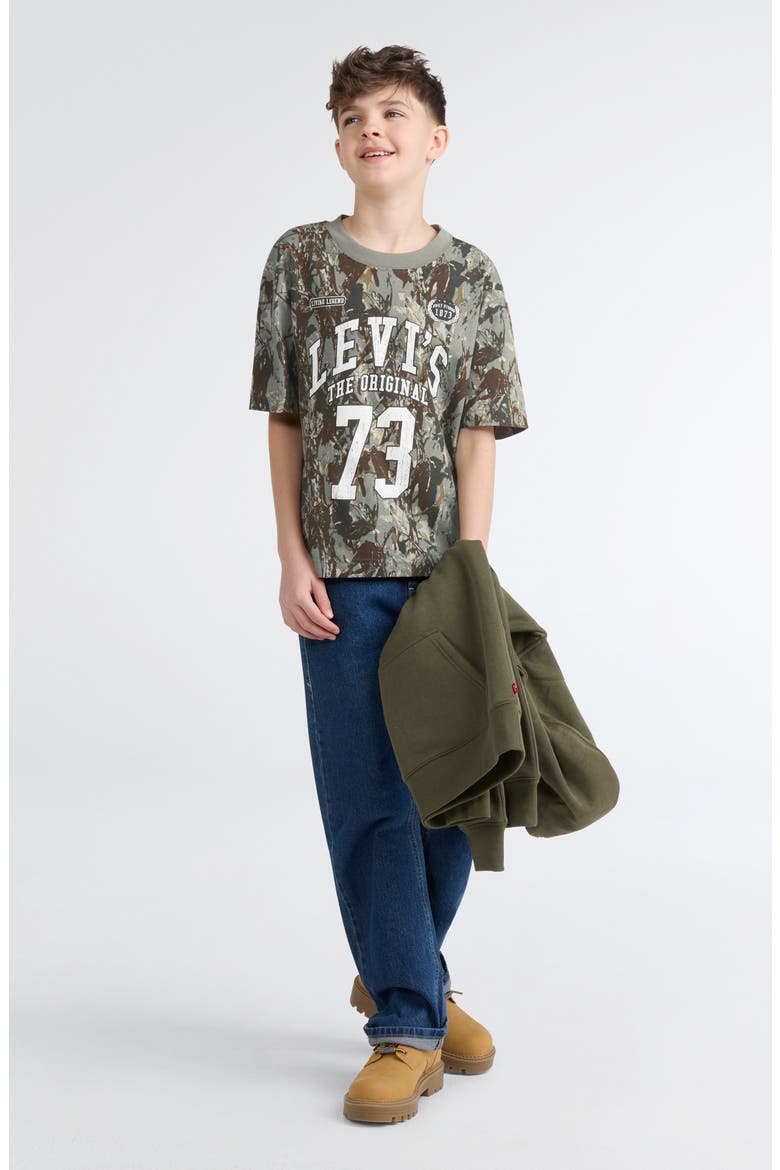 Kids' Tree Camo T-Shirt, Alternate, color, SEA SPRAY