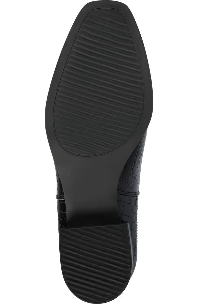 Journee Collection Wrenley Bootie, Alternate, color, Black Crocodile