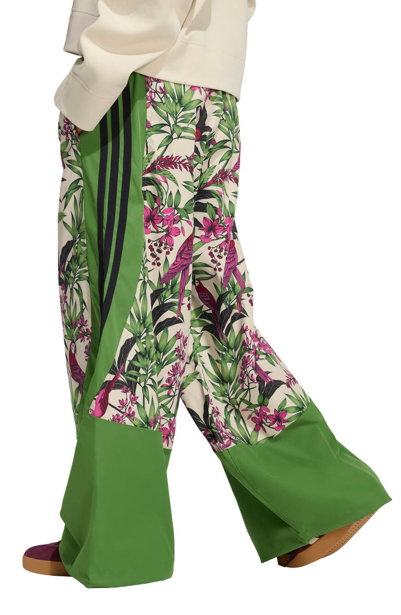 adidas x FARM Rio Premium Pants, Alternate, color, Crew Green/Linen/ Fuchsia