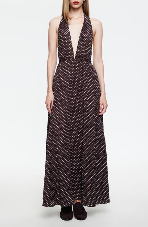 District Maxi Halter Dress
