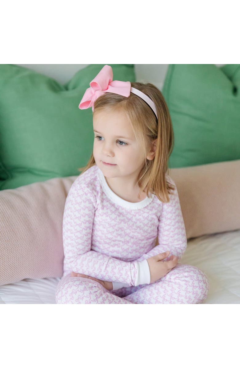 Lila and Hayes Ava Girls' Pajama Pant Set, Alternate, color, Pretty Pink Bows