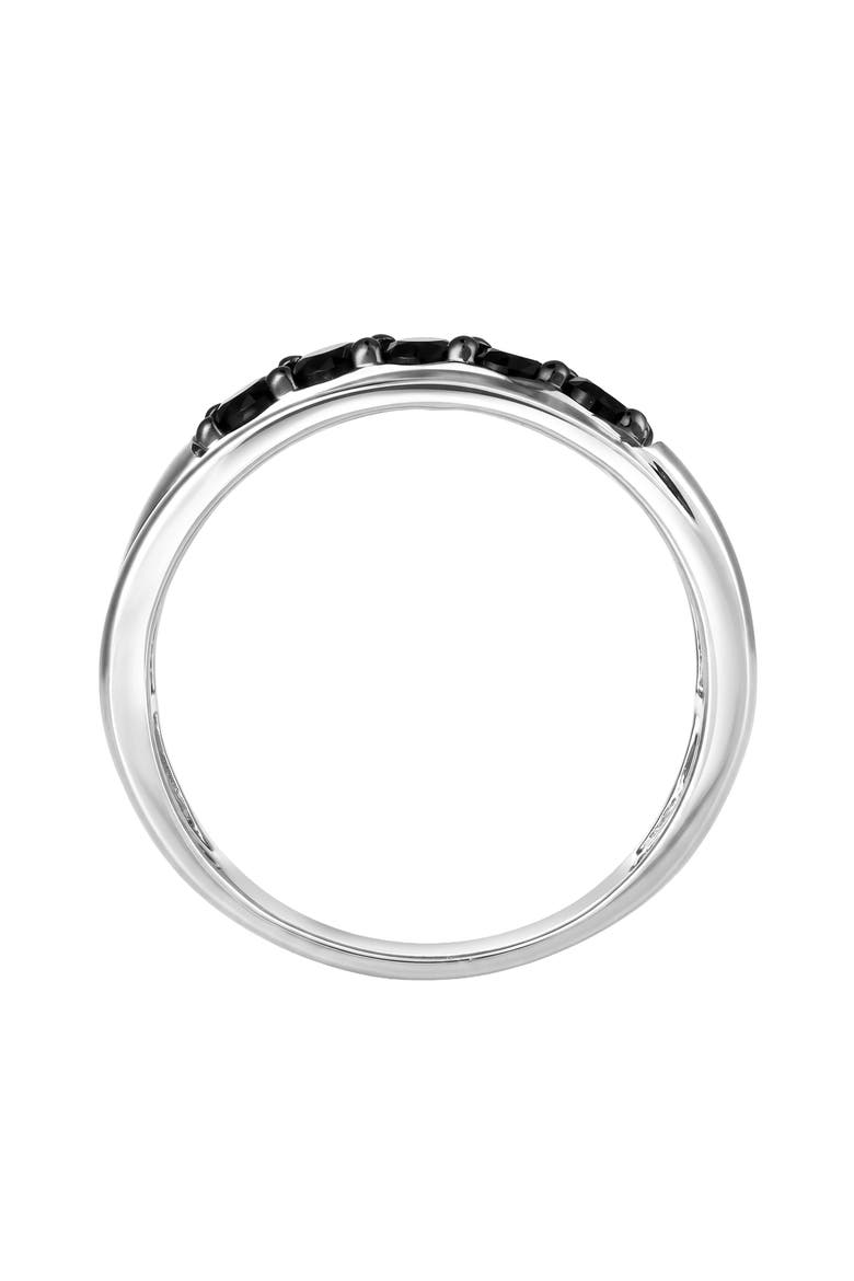 Kage 0.5CT Diagonal Black Spinel Ring 925 Silver, Alternate, color, Sterling Silver