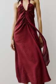 H&M Satin Halterneck Dress