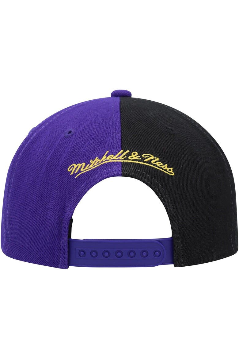 Men's Mitchell & Ness Purple Los Angeles Lakers Hardwood Classics Retroline Snapback Hat, Alternate, color, Purple