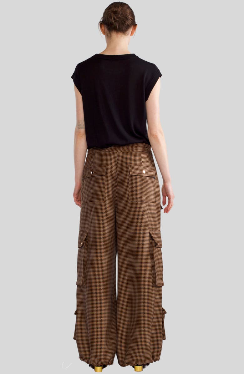 Cynthia Rowley Houndstooth Cargo Pants, Alternate, color,