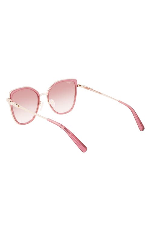 Ferragamo 54mm Gradient Cat Eye Sunglasses In Pink