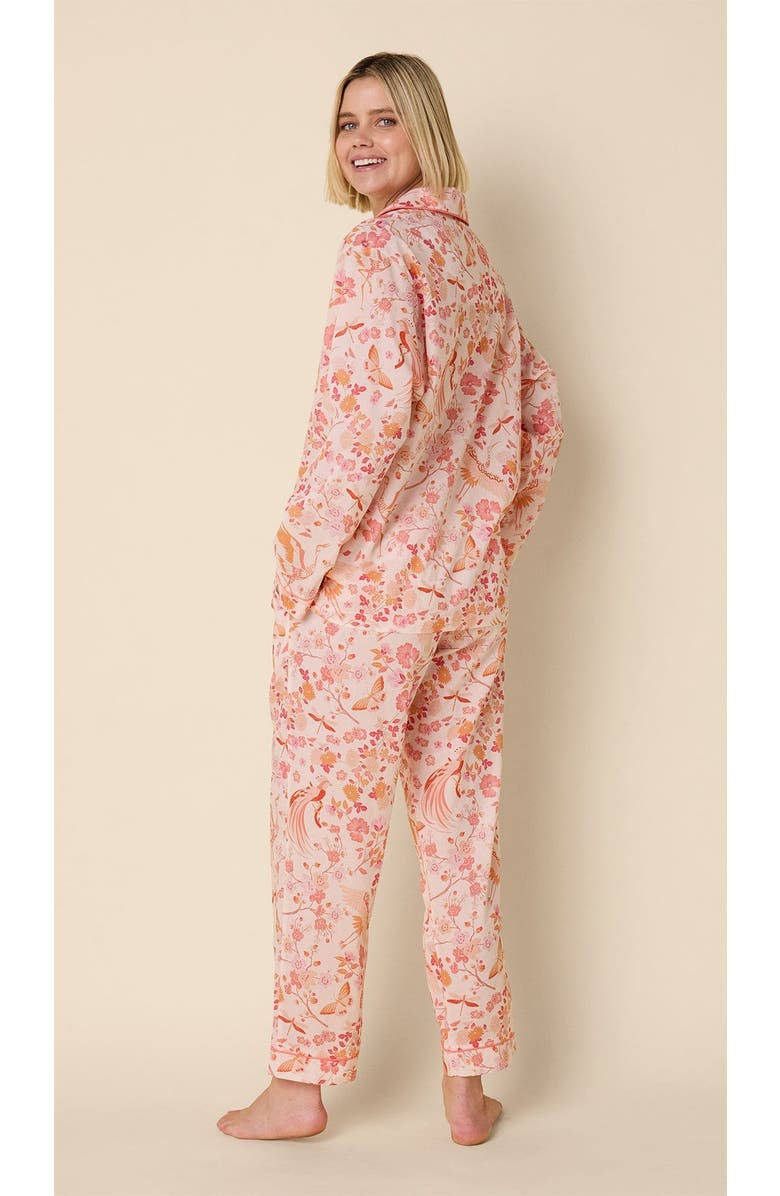 The Cat's Pajamas Voile Pajama Set, Alternate, color, Coral Bird