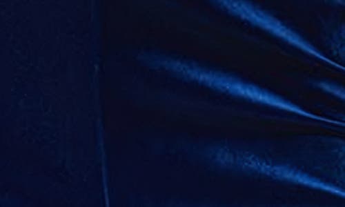 Bebe Strapless Velvet Jumpsuit In Sapphire