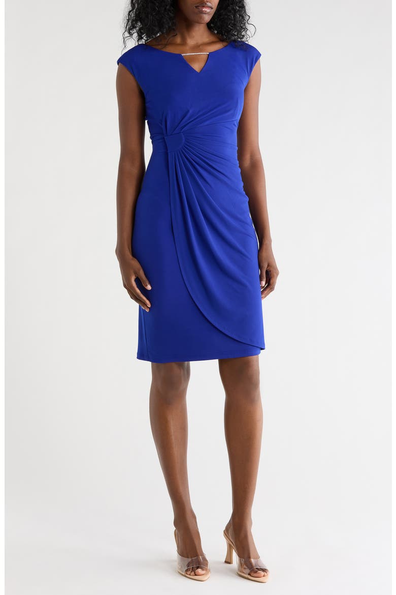 Ity Trim Detail Sheath Dress, Main, color, DEEP COBALT