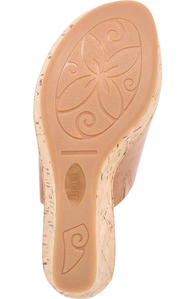 Børn Wedge Slide Sandal, Alternate, color, Tan Leather